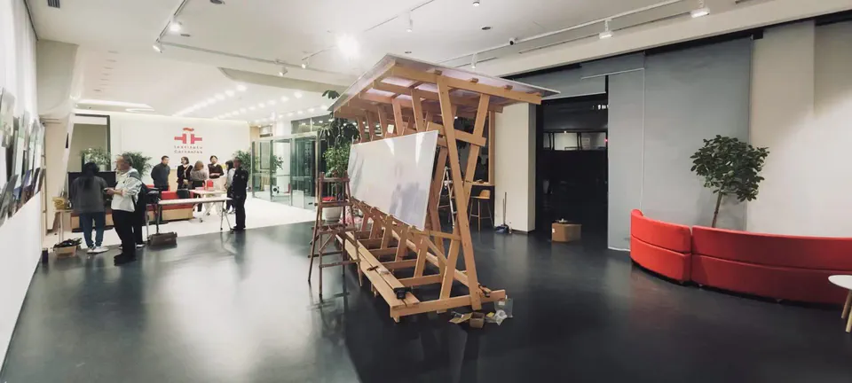 木构展架——展览 “纹理与经线：编织乡土新社区”，项目照片 2