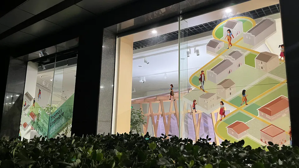 木构展架——展览 “纹理与经线：编织乡土新社区”，项目照片 14
