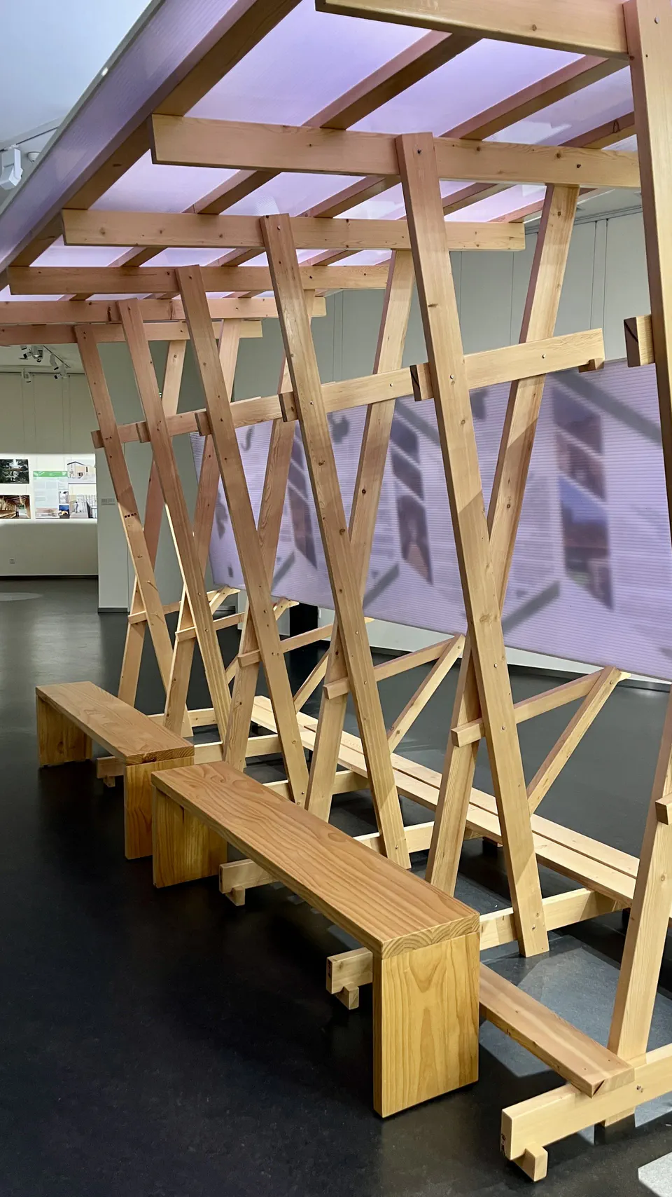 木构展架——展览 “纹理与经线：编织乡土新社区”，项目照片 4