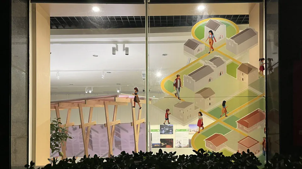木构展架——展览 “纹理与经线：编织乡土新社区” 项目图片